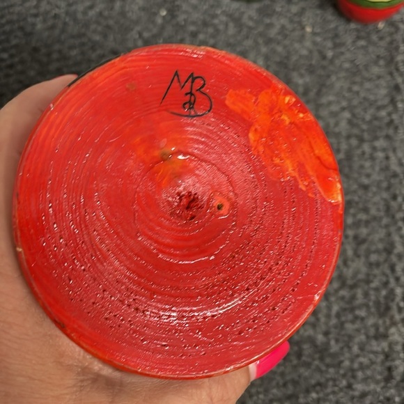 Ukranian musical family Matryoshka Nesting dolls 7" 4 total Stacking Wooden - Picture 7 of 8